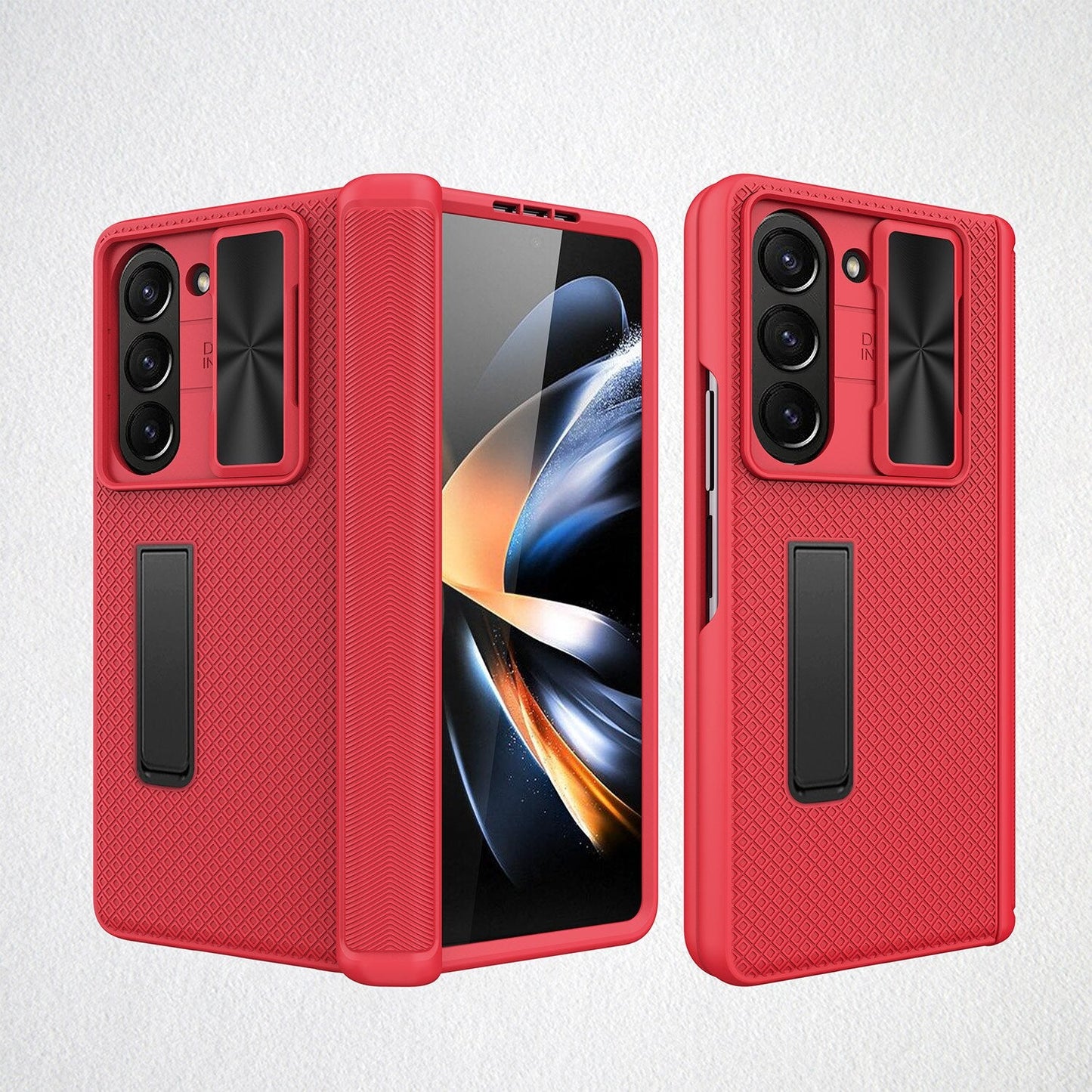 Shockproof Matte Case with Bracket For Samsung Galaxy Z Fold 5