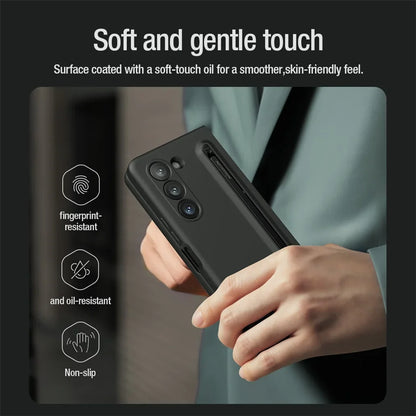 Soft Silicone Case With S Pen For Samsung Galaxy Z Fold 5