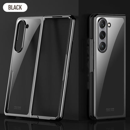 Luxury Electroplated Transparent Case For Samsung Galaxy Z Fold 5