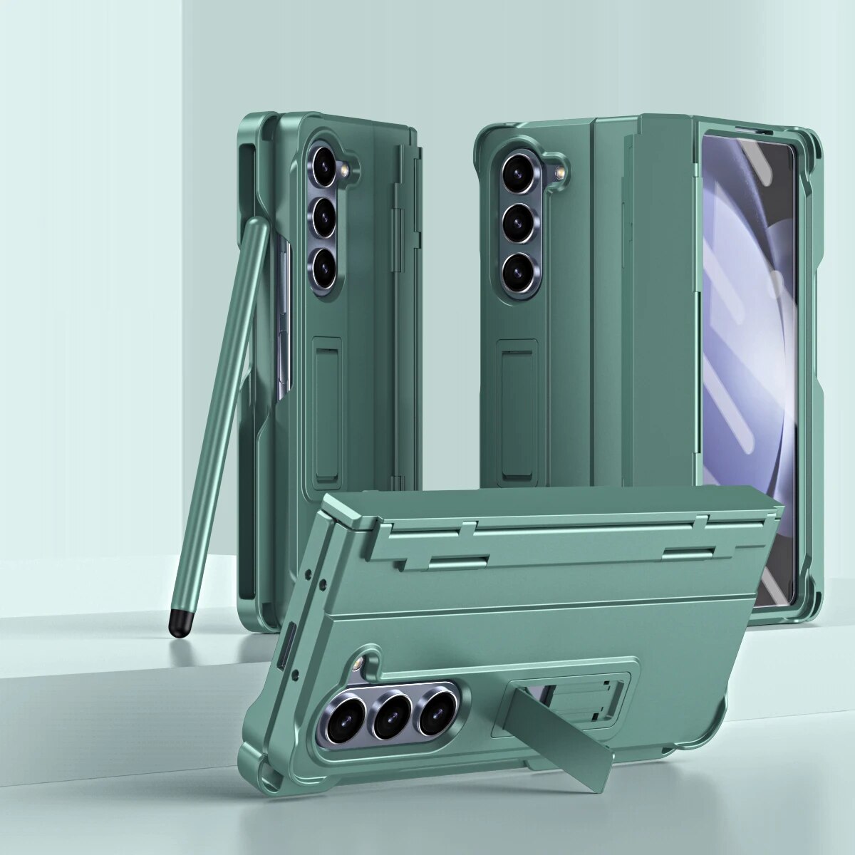 Shockproof Case With Screen Protection Touch Pen & Kickstand For Galaxy Z Fold 5