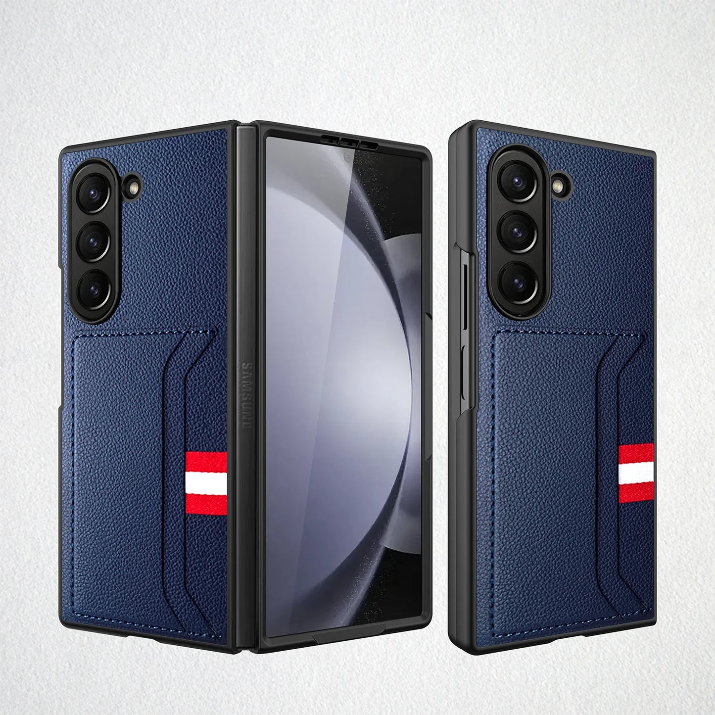 Leather Case with Card Holder for Samsung Galaxy Z Fold 6