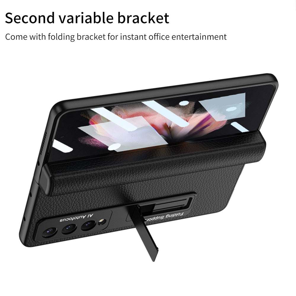 Magnetic Case with Kickstand & Pen Holder For Samsung Galaxy Z Fold 4