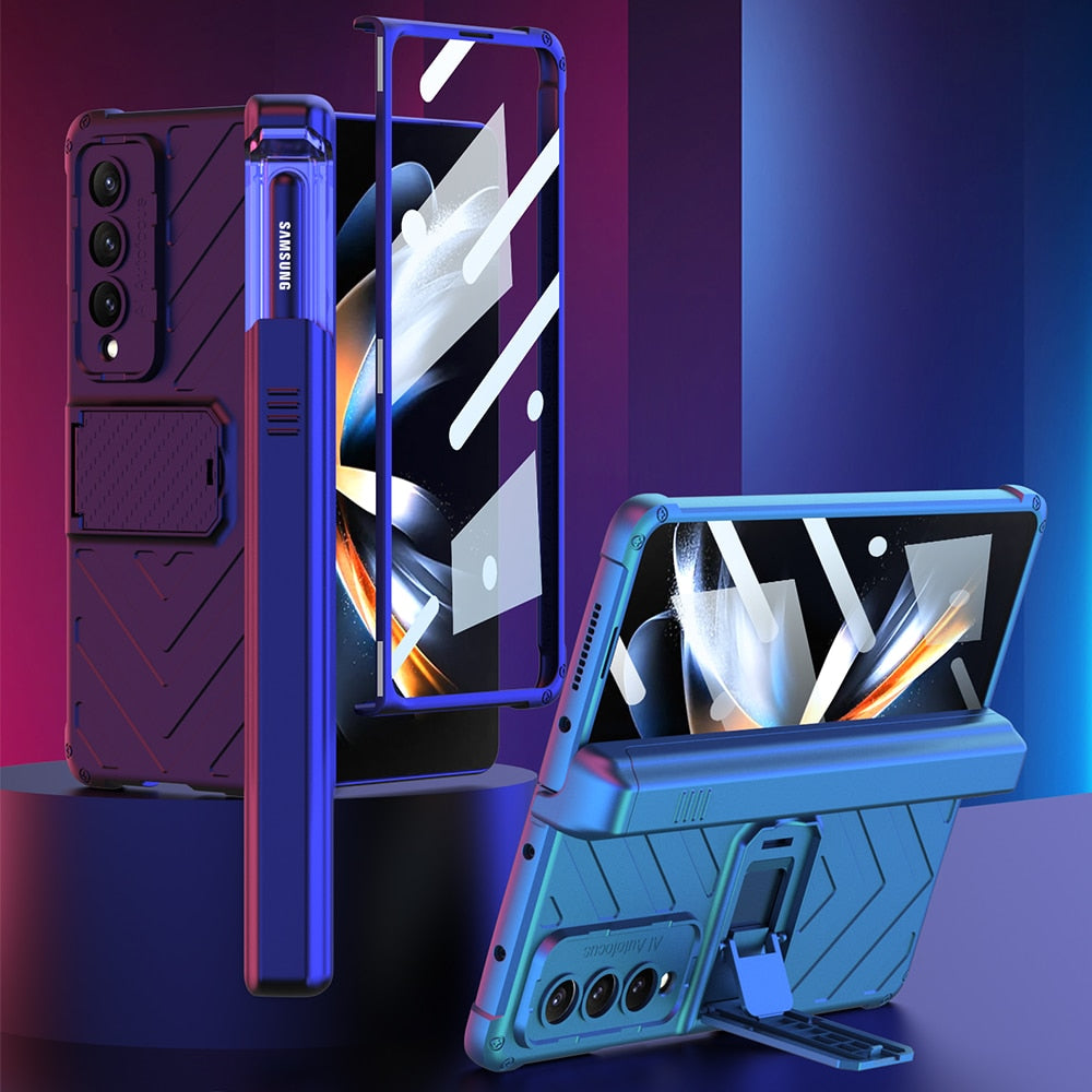 Magnetic Case with Kickstand & Pen Holder For Galaxy Z Fold 4