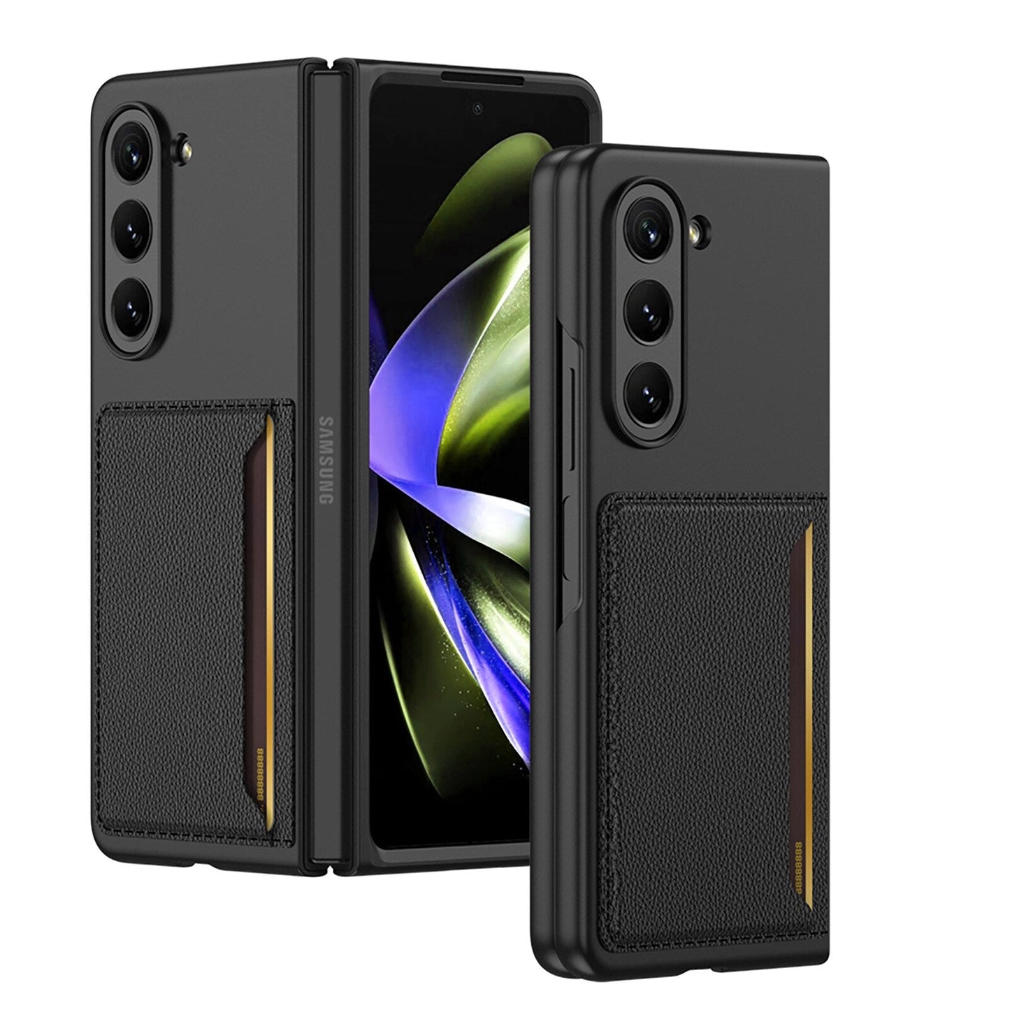 Luxury Leather Case with Card Slot For Galaxy Z Fold 5