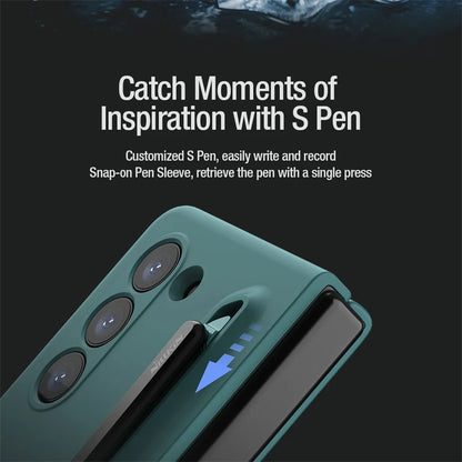 Soft Silicone Case With S Pen For Samsung Galaxy Z Fold 5