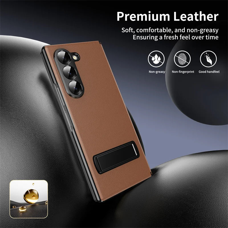 Luxury Leather Magnetic Kickstand Case