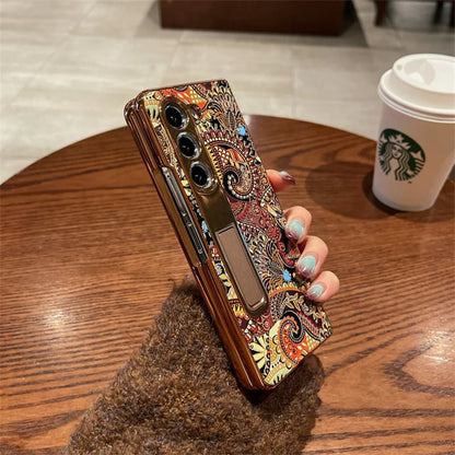 Luxury Leather Case With Bracket For Galaxy Z Fold Series