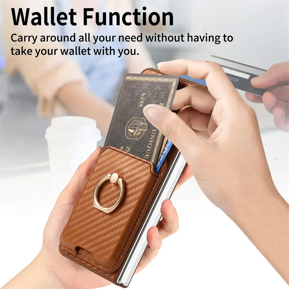 Full Protection Case with Detachable Card Wallet For Samsung Galaxy Z Fold Series