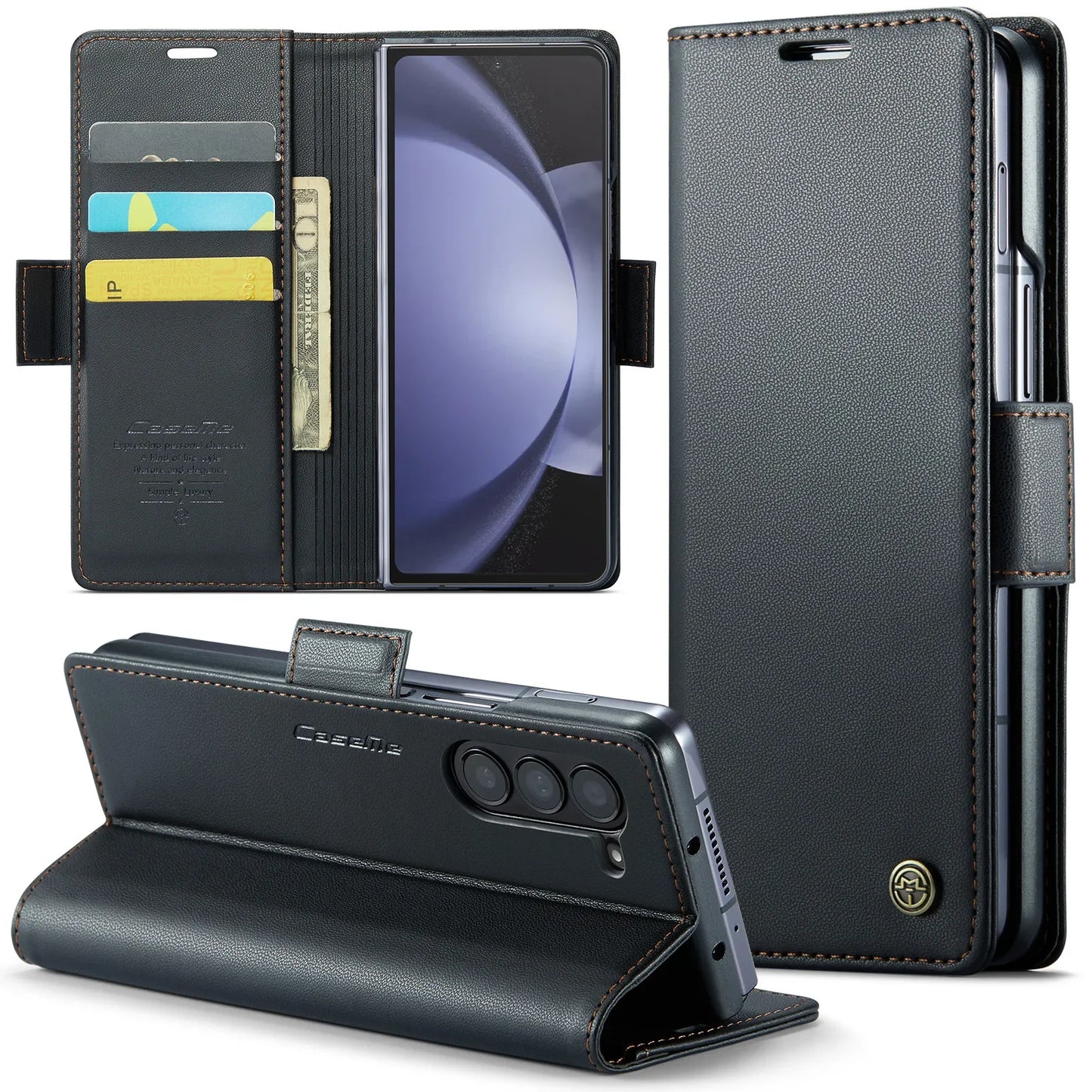 Leather Wallet Case For Galaxy Z Fold