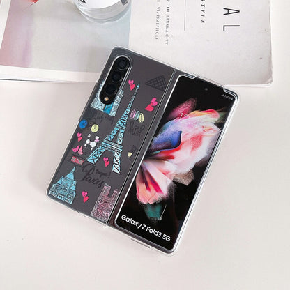 Romantic Iron Tower Old Castle Phone Case For Samsung Galaxy Z Fold 4