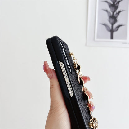 Fashion Four leaf Clover Bracelet Chain Phone Case For Samsung Galaxy Z Fold