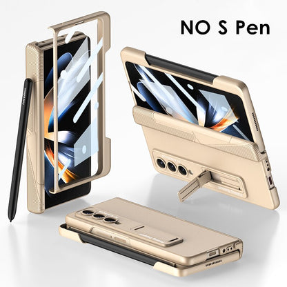Magnetic Hinge Case WITH Side Pen Holder for Samsung Galaxy Z Fold 4