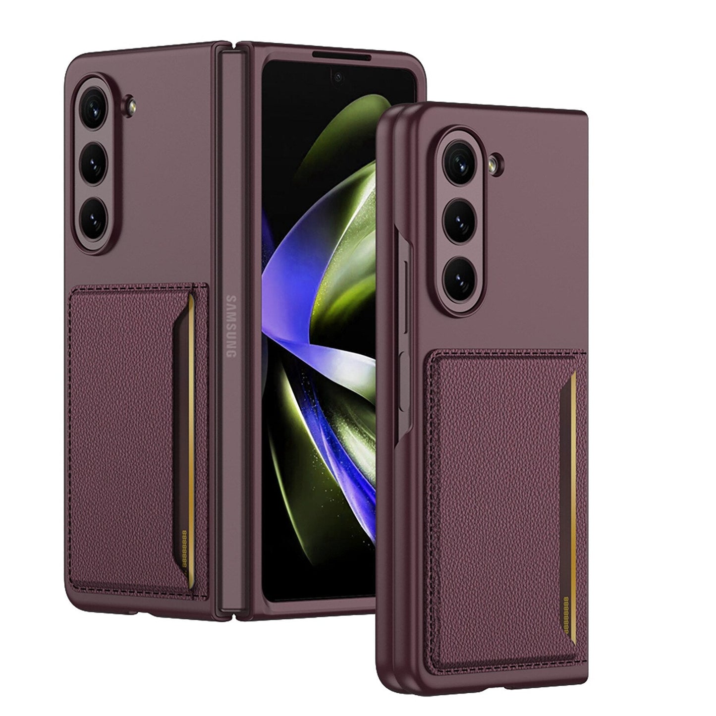 Luxury Leather Case with Card Slot For Galaxy Z Fold 5