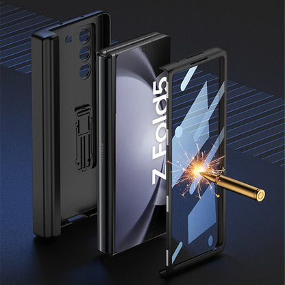Magnetic Leather Case with Hinge Pen Slot For Samsung Galaxy Z Fold 5