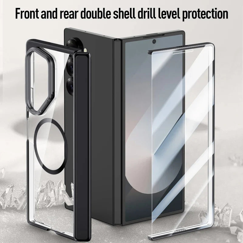 Magnetic Clear Case with Kickstand for Galaxy Z Fold