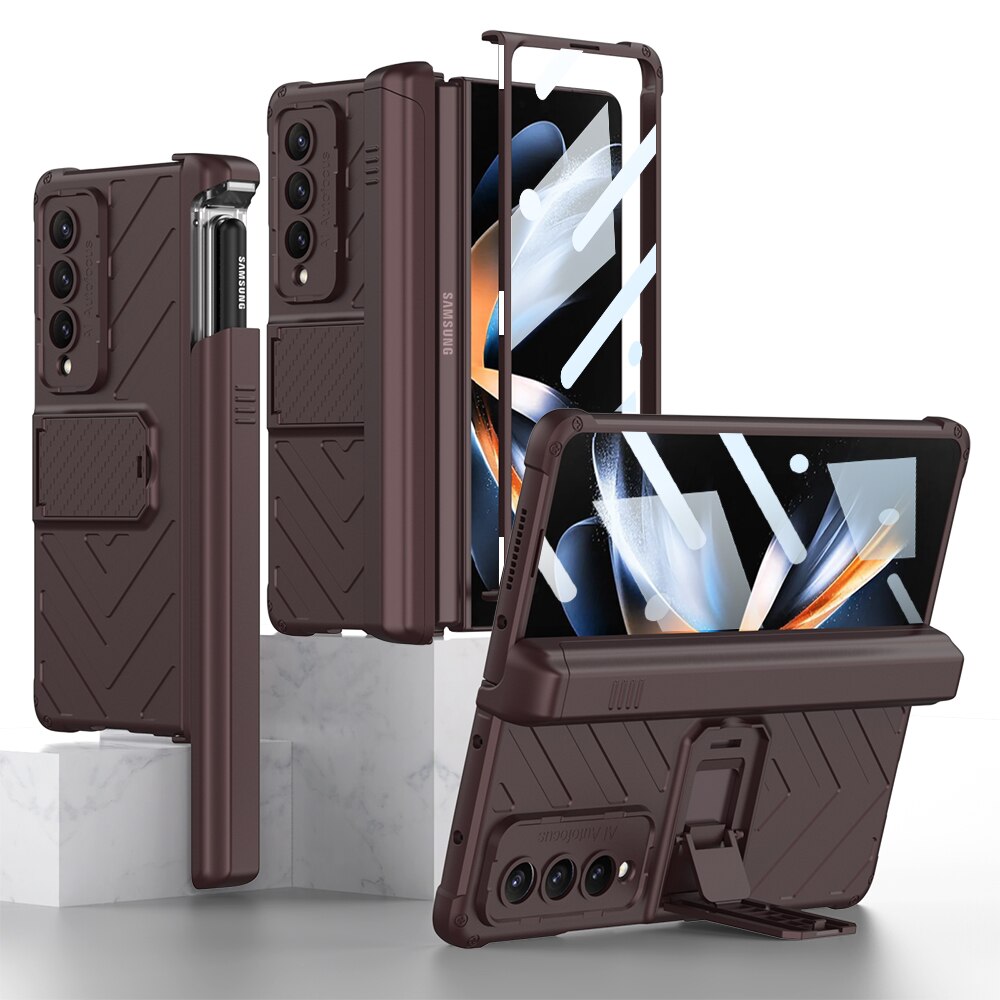 Magnetic Case with Kickstand & Pen Holder For Galaxy Z Fold 4