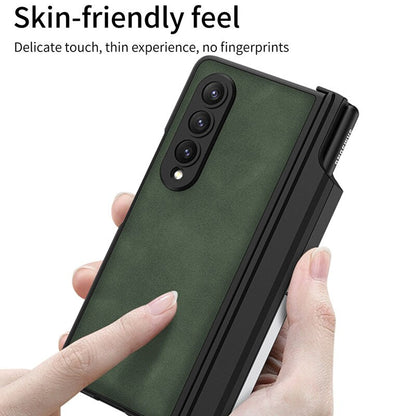 Leather Kickstand Case with Pen Holder For Samsung Galaxy Z Fold 4