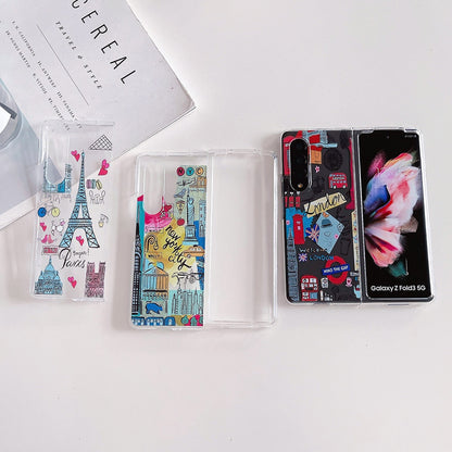 Romantic Iron Tower Old Castle Phone Case For Samsung Galaxy Z Fold 4