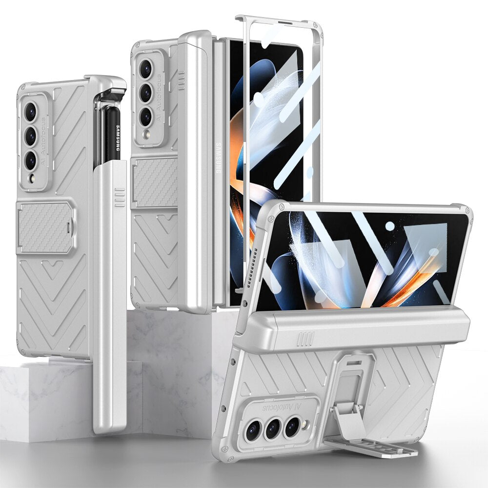 Magnetic Case with Kickstand & Pen Holder For Galaxy Z Fold 4