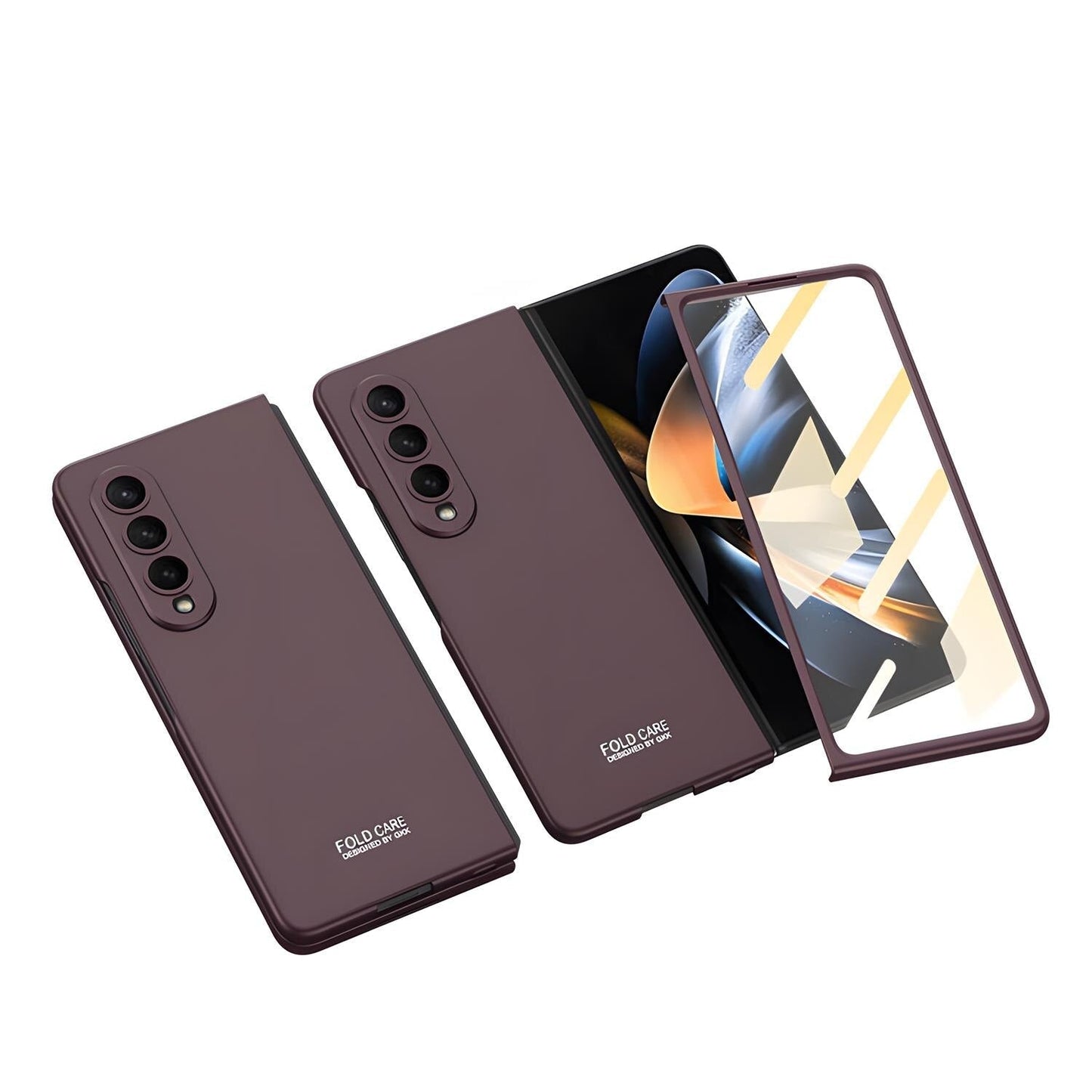 Ultra Thin Shockproof Matte Case with Glass Film For Samsung Galaxy Z Fold 4