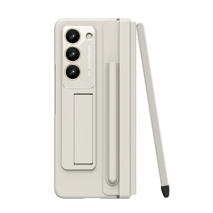 Leather Case With Touch Pen & Kickstand for Samsung Galaxy Z Fold 5