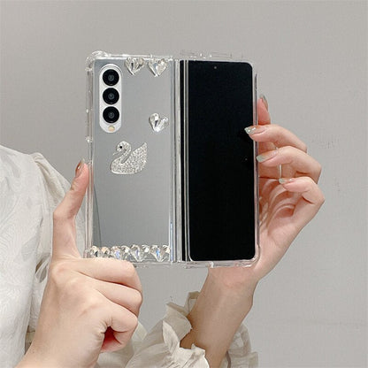 Retro 3D Rhinestone Cover For Samsung Galaxy Z Fold 4 3
