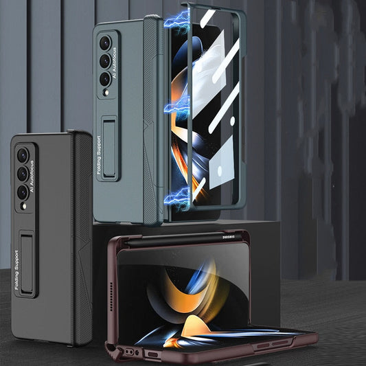 Magnetic Hinge Case WITH Side Pen Holder for Samsung Galaxy Z Fold 4