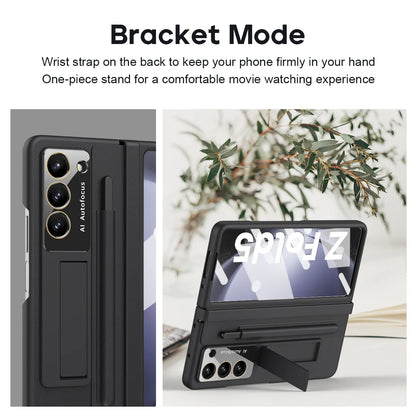 Leather Case With Touch Pen & Kickstand for Samsung Galaxy Z Fold 5