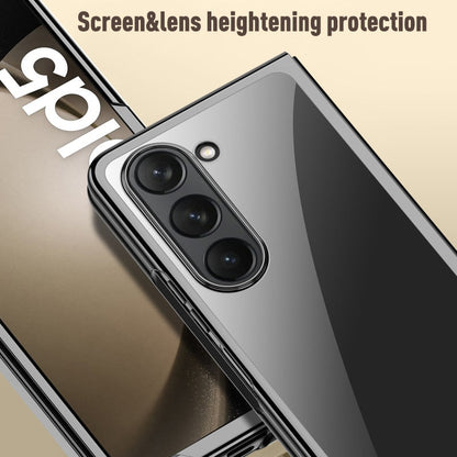 Luxury Electroplated Transparent Case For Samsung Galaxy Z Fold 5