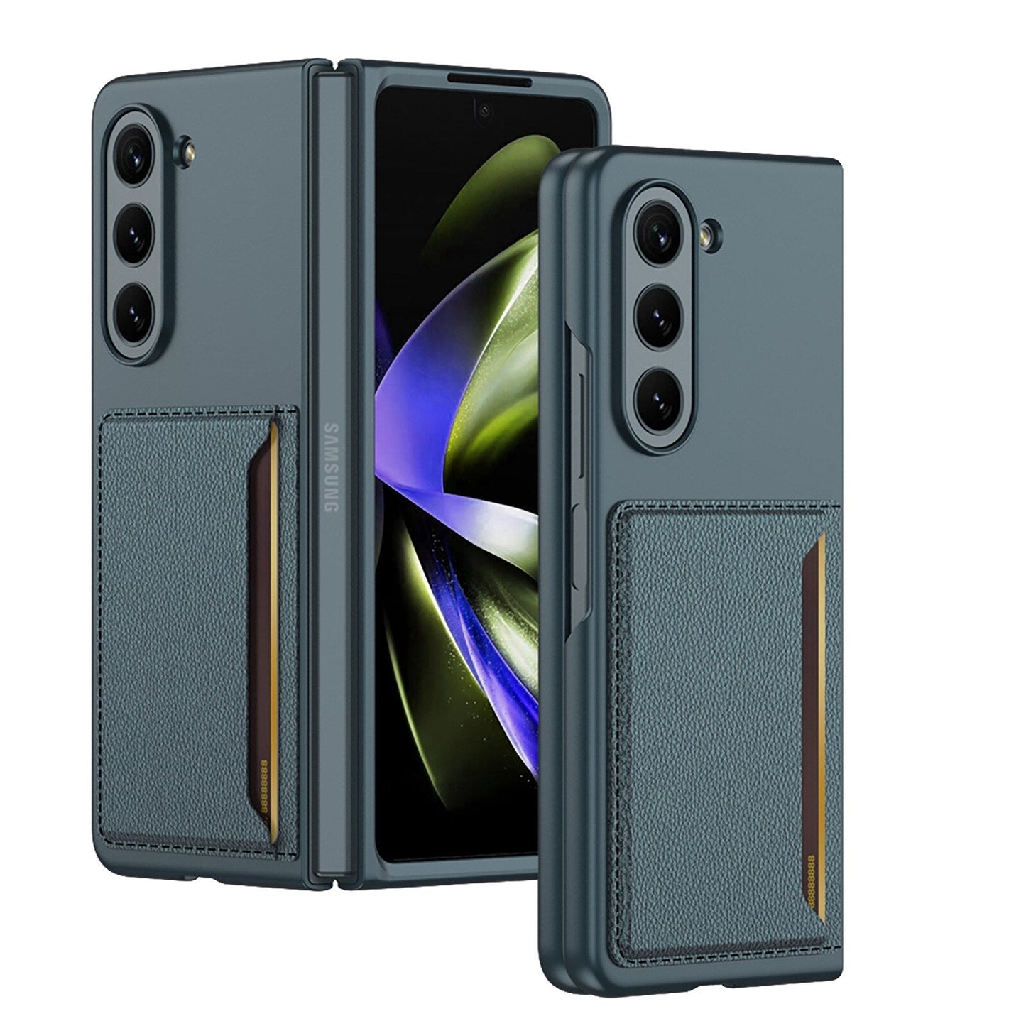 Luxury Leather Case with Card Slot For Galaxy Z Fold 5