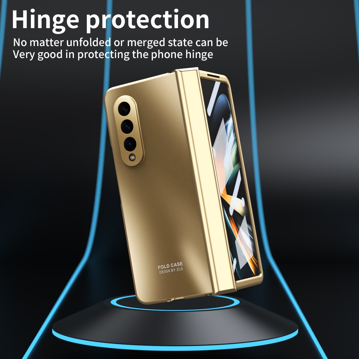 Shockproof Plating Hinge Case for Samsung Galaxy Z Fold 4
