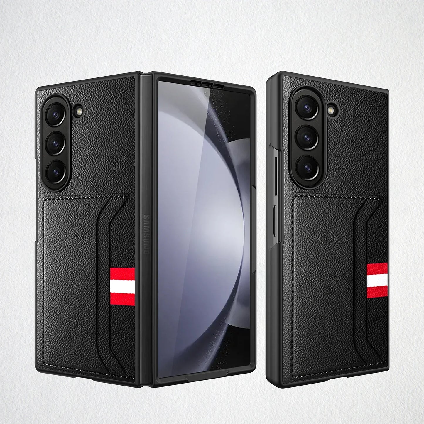 Leather Case with Card Holder for Samsung Galaxy Z Fold 6