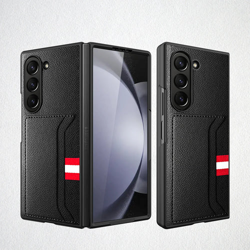 Leather Case with Card Holder for Samsung Galaxy Z Fold 6