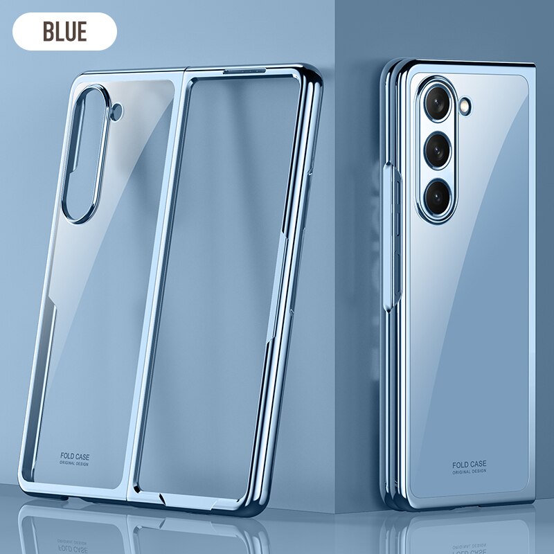 Luxury Electroplated Transparent Case For Samsung Galaxy Z Fold 5