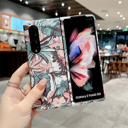 Retro Luminous Floral Case For Samsung Galaxy Z Fold 4