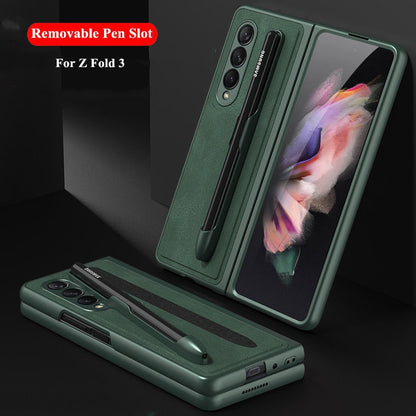 Removable Pen Holder Leather Cover For  Z FOLD 4