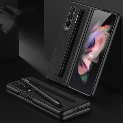 Removable Pen Holder Leather Cover For  Z FOLD 4
